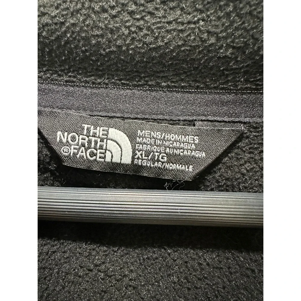 The North Face Mens XL Hooded Fleece Lined Jacket Burgundy Black Colorblock